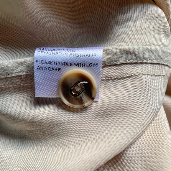 Anthropologie Sancia Ines Ruffle Dress in Nude. Size XS. NWOT - Picture 11 of 13